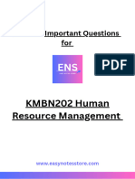 20 Most Important Questions For KMBN202 Human Resource Management