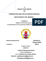 Comparative Analysis of Various Financial Institution in The Market 2011