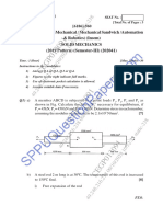 Be - Mechanical Engineering - Semester 3 - 2023 - October - Solid Mechanics SM Pattern 2019