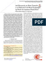 Experimental Research On Heat Transfer Characteristics of Helical Coil Heat Exchanger With Varying Pitch For Laminar Fluid Flow