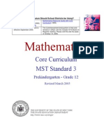 Ny Mathematics Core Curriculum