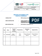 Method of Statememt For Traffic Diversion