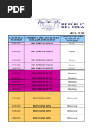 Horario Junio Promoción