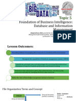 Chapter 5 - Foundations of Business Intelligence Database and Information Management