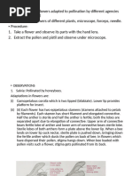 To Study The Flowers Adapted To Pollination by Different Agencies (Wind, Insects, Etc)