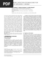 Ion Spectrometric Detection Technologies For Ultra-Traces of Explosives: A Review