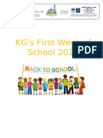 First Week of School 2024 KG