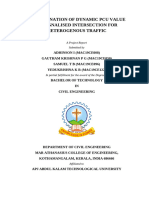 Determination of Dynamic Pcu Value at Signalised Intersection For Heterogenous Traffic