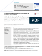 Consenso Mexicano de Diagnóstico y Manejo Del Carcinoma Hepatocelular