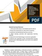 Lesson 2 Implementing A Curriculum Daily in The Classrooms and The Role of Technology in Delivering The Curriculum