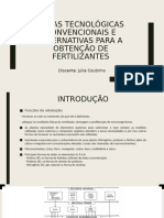 Rotas Tecnológicas Convencionais e Alternativas para A Obtenção de Ferti Li Zantes