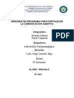 Actividad de Intervención Psicopedagógica