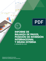 Informe de Balanza de Pagos Posición de Inversión Internacional y Deuda Externa II Trim - 2023