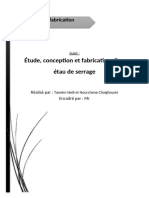 Étude, Conception Et Fabrication D'un Étau Du Serrage