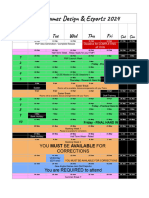 Games Design ED1 & ED2 FMP Calendar 2024