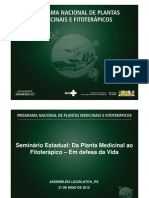 Programa Nacional de Plantas Medicinais E Fitoterápicos