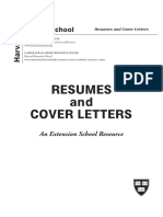 Harvard Resume and Cover Letter