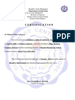 Cert of Enrolment