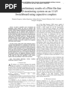 Setup and Preliminary Results of A Pilot On-Line Cable PD Monitoring System On An 11 KV Switchboard Using Capacitive Couplers