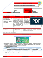 Sesión de Aprendizaje de Personal Social: "Proponemos Acciones para Cuidar de Áreas Verdes"