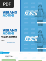 VERANO ADUNI SEMANA 9 - Trigonométría-TEORIA