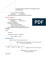 Loops Manual of (For Loop, While Loop and Do-While Loop)