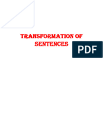 Transformation - of - Sentences Class 11