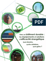 Vers Un Bâtiment Durable Les Équipements Et Les Solutions D'efficacité Énergétique