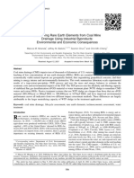 Recovering Rare Earth Elements From Coal Mine Drai