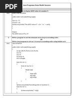 Java Programs From Model Answer