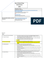 Y12 End of Year Computer Science Revision List