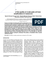 Assessment of The Quality of Crude Palm Oil