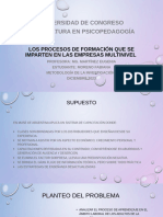 LOS PROCESOS DE FORMACIÓN QUE SE IMPARTEN EN Las Multinivel