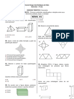 6º Ano - Exercício - Prismas e Pirâmides - Planificações e Relações Entre Seus Elementos (Vértices, Faces e Arestas)