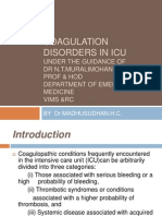 Coagulation Disorders in ICU