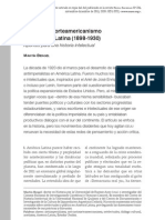 Martín Bergel - El Anti-Antinorteamericanismo en América Latina (1898-1930) - Apuntes para Una Historia Intelectual