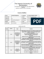 Financial Management Course Outline BBA