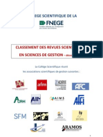 Classement Revue Gestion FNEGE 2011