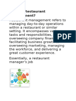 Restaurants Management System