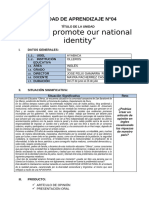 Cuarta Unidad de Aprendizaje Quinto Grado - 2024