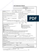 PSW Part Submission Warrant - QualityEngineerStuff