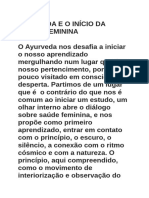 Ayurveda e o Inicio Da Saúde Feminina