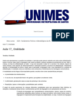 G - PED - FTMA - 4 - 1 - Aula 17 - Oralidade