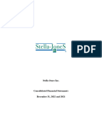 Stella Jones Inc 2022 Annual Financial Statements