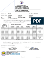 Service Record: 4730455 Cristy Mapano Female Talakag, Bukidnon