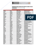 Listado Oficial de Recojo de Carnet de Medio Pasaje