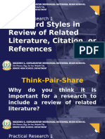 7 Standard Styles in Review of Related Literature, Citation, or References - 043657-1