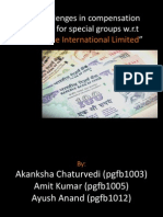 The Challenges in Compensation Decision For Special Groups W.R.T " "