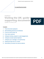 Visiting The UK - Guide To Supporting Documents - GOV - UK