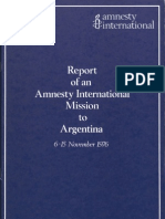 Report of An Amnesty International Mission To Argentina - November 6 15 1976